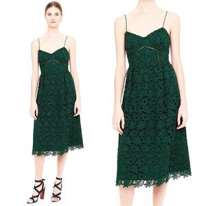 Club Monaco Bolari Green Lace Dress